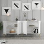 Hanah Home Lyon 80 Consola Blanco y Dorado